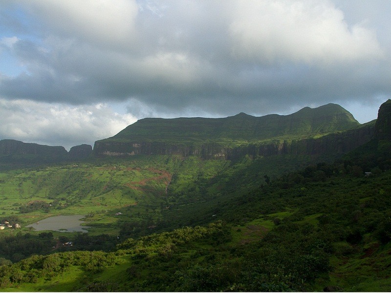 Brahmagiri Mountain Landscape Overlooking Trimbak Valley Zone